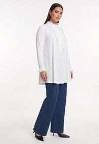 Tunic wide bottom UNI DOLCE - ecru - #1