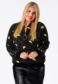 Jacket zip LEMON - black - #1