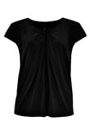 Shirt wide drape neck DOLCE - black - #4