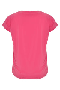 Shirt wide drape neck DOLCE - pink - #3