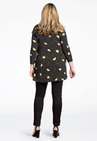 Shirt flare frill LEMON - black - #3