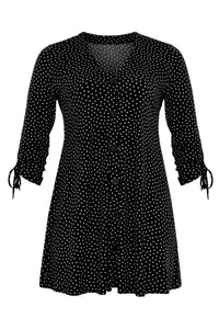 Cardigan wide bot string DOTS - black - #4