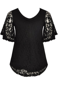 Tunic flare LACE - black - #2