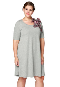 Dress scarf leopard - grey - #1