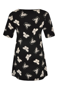 Tunic wide bot FARFALLE - black - #3