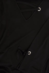 Tunic wide bottom straps DOLCE - black - #5