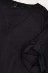 Tunic V-neck rolled sleeve COCO - black - #5