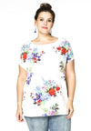 Blouse wide BOUQUET - white - #2