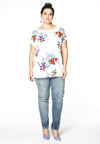Blouse wide BOUQUET - white - #1