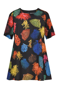 Tunic wide bottom CORAL - black - #4