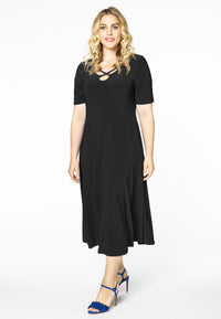 Dress long dropped neck DOLCE - black - #1