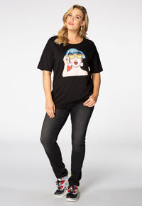 T-Shirt wide POP ART - black - #2