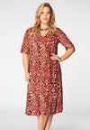 Jurk met cut-out halslijn RED LEODress cut-out RED LEO - red - #1