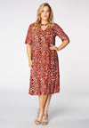 Jurk met cut-out halslijn RED LEODress cut-out RED LEO - red - #2