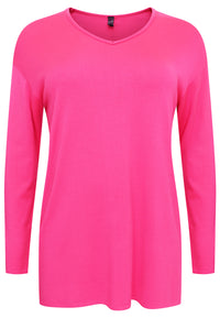 Pullover V basic - pink - #4