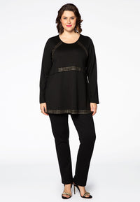 Tunic INTERLOCK flare studs - black - #1