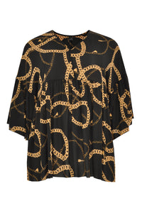 Tunic PARIS frill sleeve - black - #4