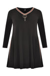 Tunic DOLCE wide bottom zip - black - #4