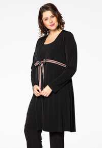 Cardigan DOLCE stripe tape - black - #1