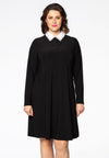 Dress DOLCE wide bot collar - black - #2