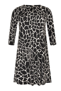 Dress wide bottom GIRAFFE - black - #4