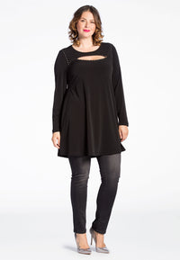 Tunic DOLCE wide bottom studs - black - #1