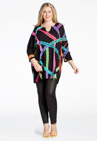 Tunic NEON CHAINS wide - black - #2