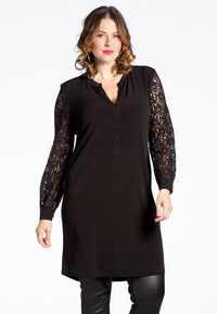 Tunic DOLCE lace sleeves - black - #2