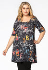Tunic wide bottom LETTERS - black - #2