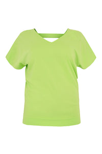 Top double v-neck - green - #4
