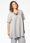 Tunic wide bottom LINEN - grey - #2