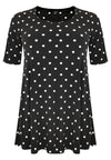 Tunic wide bottom DOTS - black - #4