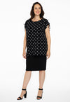 Tunic shoulder string DOTS - black - #1