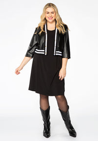 Jacket short FAUX LEATHER - black - #1