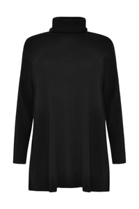 Pullover wide high neck - black - #4
