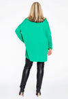 Pullover wide high neck - green - #3