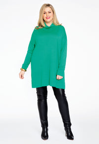 Pullover wide high neck - green - #2