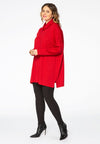 Pullover wide high neck - red