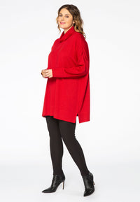 Pullover wide high neck - red - #2