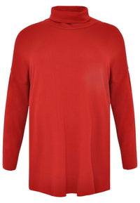 Pullover wide high neck - red - #4