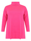 Pullover wide high neck - pink - #4