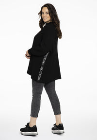 Pullover text trim - black - #3