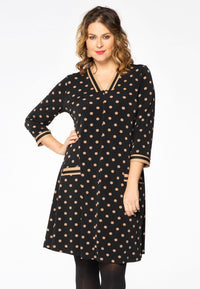 Tunic striped trim DOTS - black - #2