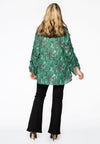 Blouse met gerimpelde mouw SNAKEBlouse wide SNAKE - green - #3