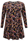 Tunic wide bottom PAISLEY - black - #1