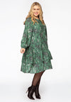 Dress ruffled SNAKE - green - #1