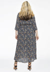 Dress buttoned FLOWER RAIN - black - #3