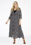 Dress buttoned FLOWER RAIN - black - #1