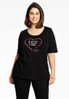 T-Shirt relax 'a women's heart' - black - #2