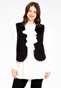 Blouse with ruffles - white - #2